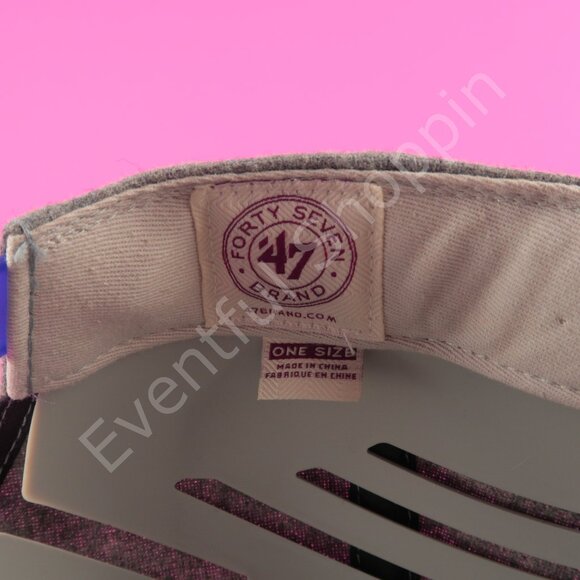 47 LSU Tigers Hat Mens Gray Purple Wool Flannel Snapback - Picture 7 of 9